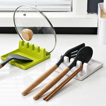 Load image into Gallery viewer, Kitchen Spoon Holders Fork Spatula Rack Shelf Organizer Plastic Spoon Rest Chopsticks Holder Non-slip Spoons Pad Kitchen Utensil
