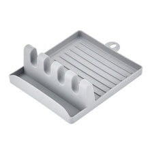 Load image into Gallery viewer, Kitchen Spoon Holders Fork Spatula Rack Shelf Organizer Plastic Spoon Rest Chopsticks Holder Non-slip Spoons Pad Kitchen Utensil

