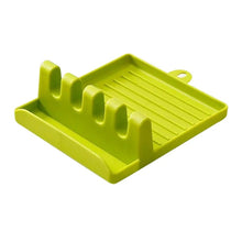 Load image into Gallery viewer, Kitchen Spoon Holders Fork Spatula Rack Shelf Organizer Plastic Spoon Rest Chopsticks Holder Non-slip Spoons Pad Kitchen Utensil

