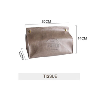 Chic Tissue Case Box Container PU Leather Marble Pattern Home Car Towel Napkin Papers Dispenser Holder Box Case Table Decoration