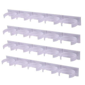 4 Pcs Kitchen Storage Rack Wall Mount Ingredient Spice Bottle Rack Plastic Clip Rack Cabinet Door Hooks Jars Spice Holder Tools
