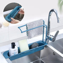 Load image into Gallery viewer, Telescopic Sink Shelf Soap Sponge Drain Rack Storage Basket Faucet Holder Adjustable Bathroom Holder Sink For Home Kitchen
