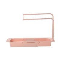 Load image into Gallery viewer, Telescopic Sink Shelf Soap Sponge Drain Rack Storage Basket Faucet Holder Adjustable Bathroom Holder Sink For Home Kitchen
